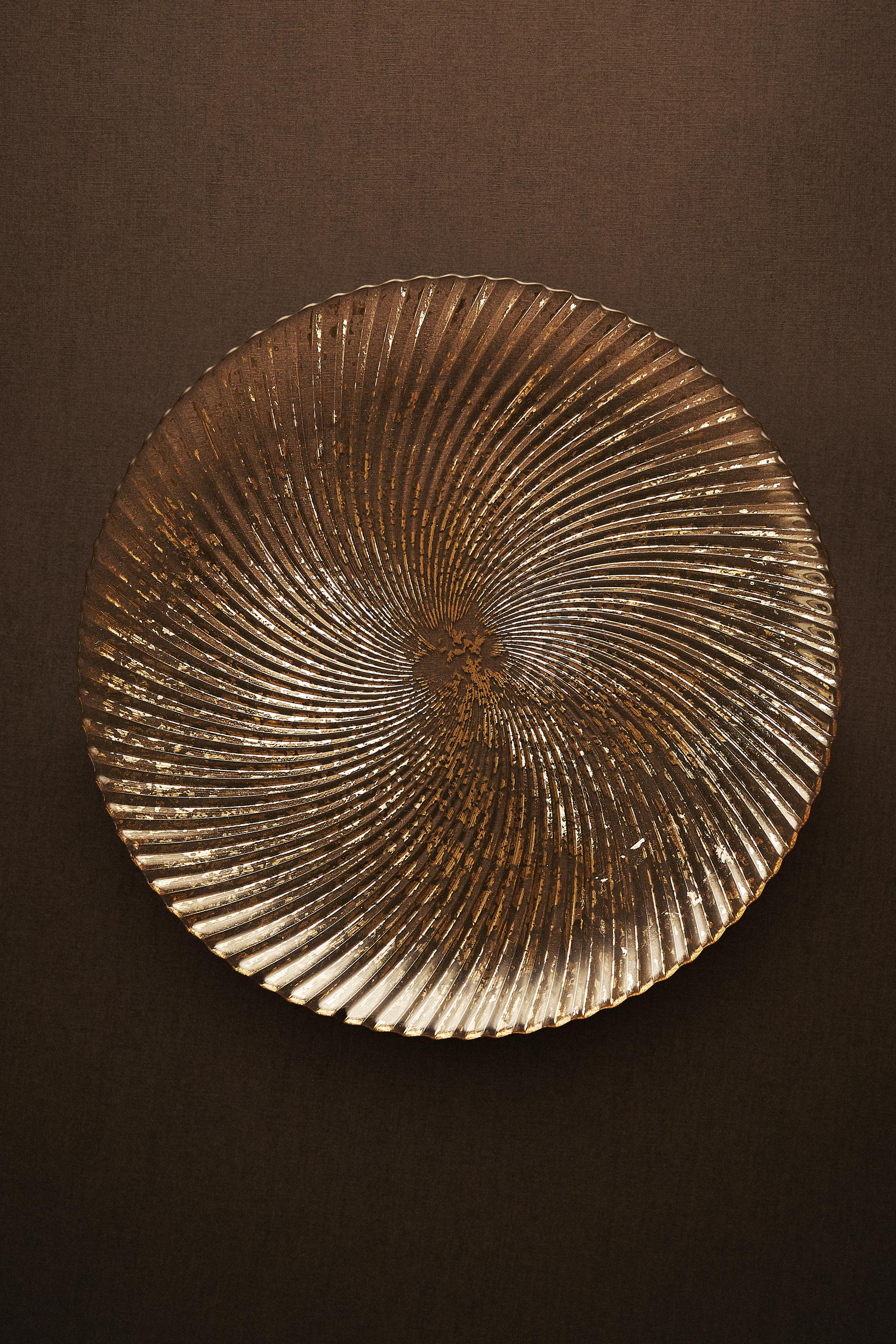 CHRISTMAS SHINY GLASS CHARGER